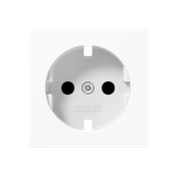 Cover for SCHUKO® sockets, integrated increased contact protection, SAFETY+, duroplast, series A, alpine white