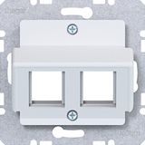 Central plate 2-way, Krone, A.x/C.x/S.x/B.x/Q.x/K.x light white matte
