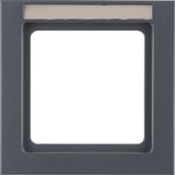 Frame 1gang, lab. field, Q.3, ant. velvety, lacq.