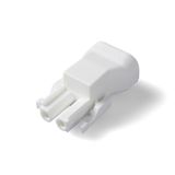 Coupler 2-p socket, str-rel, wht