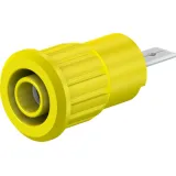 4 mm socket, flat plug connection, mounting Ø 12.2 mm, CAT III, CAT IV, yellow, 23.3160-24