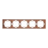 Single earial socket type "F", module, champagne matt