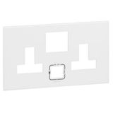 Arteor Surround Plate for 2 Gang 13A Switched Socket Outlet with USB Chargers White