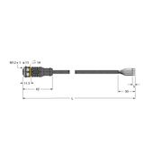 Actuator and Sensor Cable, PVC Connection Cable   RKC4.5T-5/TEG