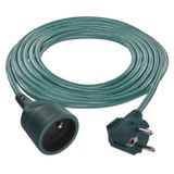 Extension Cord 5 m / 1 sockets / green / PVC / 1 mm2