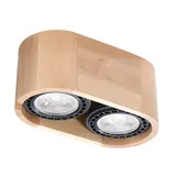 SPOT BASIC 2 NATURAL WOOD GU10 2X40W IP20