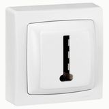 8-contact telephone socket Complete surface-mounted switchgear - white