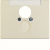 Centre plate for loudspeaker soc. out., lab. field, arsys, white gloss