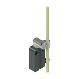 Modular prewired switch with metal revolving lever with adjustable fiber glass rod diam.6x200