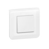 Mosaic 10A white switch or two-way switch complete with plate and claw fixing