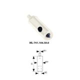 Adjustable suspension cable holder M5x5H, nickel-plated brass