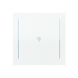 LFB/A.1.70.1-44G Cover plate with legend with Symbol "light" studio white - Trevion®