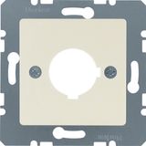 Central plate inst. opening Ø 22.5 mm, com-tech, white glossy