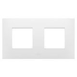 EGO INTERNATIONAL PLATE - IN TECHNOPOLYMER - 2+2 MODULES HORIZONTAL - SATIN WHITE - CHORUSMART