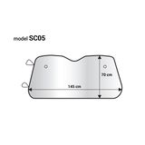 Front glass cover - 145x70 cm - silver, EPE foam