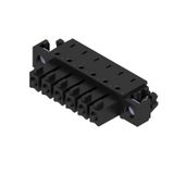 PCB plug-in connector, female header, Solder flange inverted, THT/THR solder connection, 3.81 mm, Number of poles: 6, 90°, Solder pin length (l): 1.5 mm, tinned, black, Box