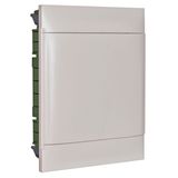 2X12M FLUSH CABINET WHITE DOOR EARTH + X NEUTRAL TERMINAL BLOCK FOR DRY WALL