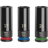 Wheel Impaktor C Set 1 Doppen set, met 1/2&quot; aandrijving, 3-delig