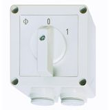 Switch 3-pole 25A 0-1 in plastic case