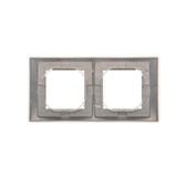 R-TV-SAT pass through aerial socket, module, matt aluminum