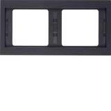 Frame 2gang hor., K.1, ant. matt, lacq.