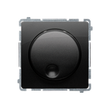 Rotary-push dimmer, black matt