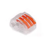 Quick disconnect terminal block ZU-403 transparent/orange