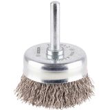 Cup Brush Crimped 50x0.3 mm Stainless