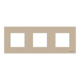 Frame 3-gang / 2+2+2-modules - IP44 - Champagne