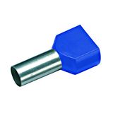 Wire ferrule, Duo 2x16mmý, L1=14mm, blue