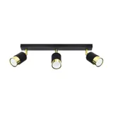 CEILING LAMP NERO 3 BLACK/GOLD GU10 3X40W IP20