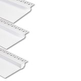AM aluminum profile for plasterboard, 119x19mm, Whitey diffus., white 2m