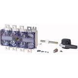 Switch-disconnector, DMV, 400 A, 3 pole, STOP function, with grey knob, With metal shaft for a control panel depth of 400 mm, 11 mm connection bore