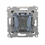 Double surface mounted box, Silver matt, metalic