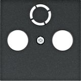 TV+FM socket cover - black