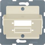 Central plate for fibre-optic couplings Duplex SC, com-tech, white glo