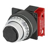 Push-button without guard, black, N.C.