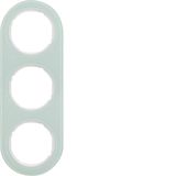 Frame 3gang, R.classic, glass p. white