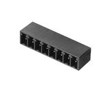 PCB plug-in connector, male header, closed side, THT solder connection, 3.81 mm, Number of poles: 9, 90°, Solder pin length (l): 3.2 mm, tinned, black, Box