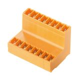 PCB plug-in connector, male header, closed side, THT solder connection, 3.81 mm, Number of poles: 4, 180°, Solder pin length (l): 3.2 mm, tinned, orange, Box