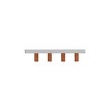 BUSBAR, low voltage, 100 A, AC 600 V, DC 1000 V, 15 x 16 x 106 mm, 6P, UL