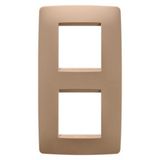 ONE INTERNATIONAL PLATE - IN PAINTED TECHNOPOLYMER - 2+2 MODULES VERTICAL - SOFT COPPER - CHORUSMART