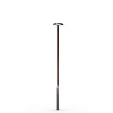 Wooden pole SAGA 5W AKZO 900 GREY/SAFFRON