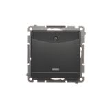 Hotel room switch with indicator light, black matt