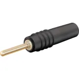 1 mm plug, solder connection, 0.25 mm², black, 22.2602-21