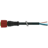 M12 female 0° C-cod. with cable PUR 3x0.75 bk UL/CSA 7.5m