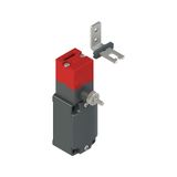Safety switch with manual mechanical delay