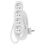 EMOS Extension cord 3m 4-socket white PVC 1.5mm2