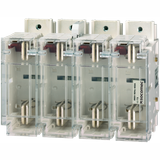 Multipolar fuse base for fuses with a striker T0 4P 160A