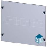 Masking frame 3VM12 (250 A), 3 or 4-pole, fixed-mounted, drive: direct, front-mounted rotary operator, RCD: